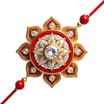 Happy raksha bandhan rakhi on transparent background