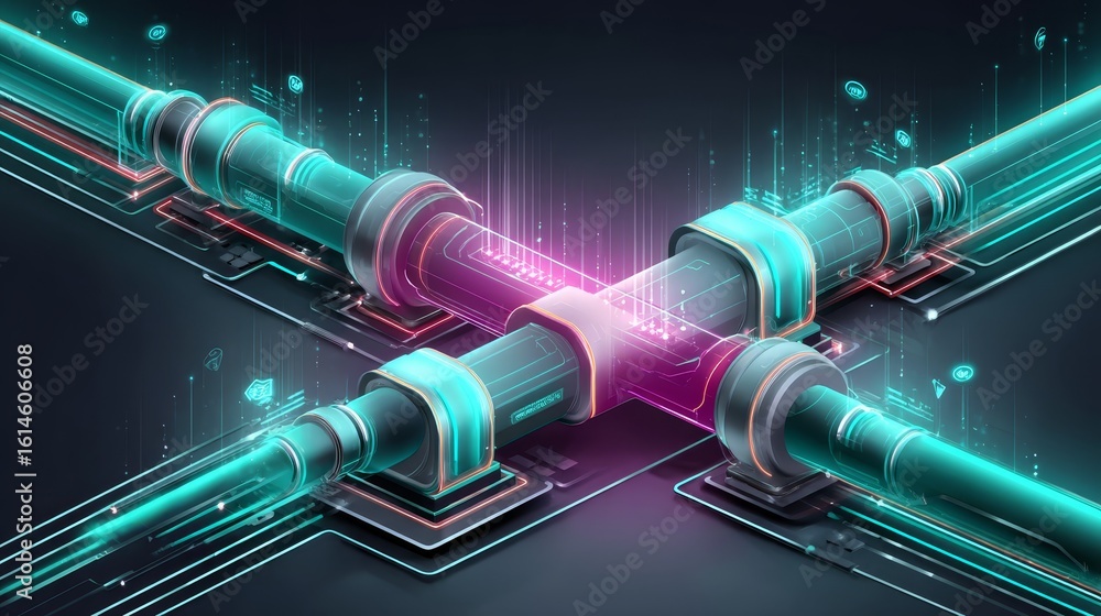 Poster dynamic futuristic background, a captivating design for tech innovation and scifi projects
