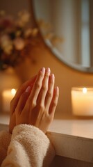 Cozy rituals for seasonal self-care, candlelight and mindful moments embracing comfort, emotional wellness, and grounding for resilience during autumn’s seasonal change
