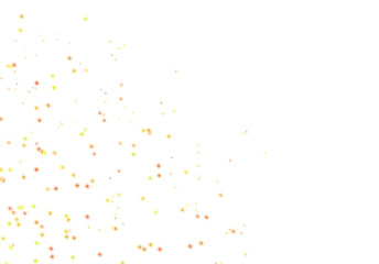 Abstract Glowing Particle Field – Sci-Fi Firefly Light Effect on Transparent Background, Colorful Dotted Overlay Illustration