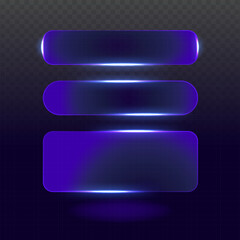 Vertical Rounded Neon Element with Blue Gradient Light and Tech Style
