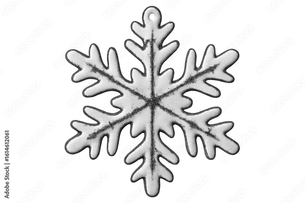 Poster intricate snowflake design on transparent background