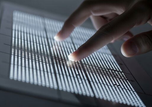 Analyzing Digital Data: Finger Interacting with Complex Information Display Interface