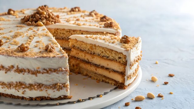 Kyivski tort classic Ukrainian hazelnut meringue cake