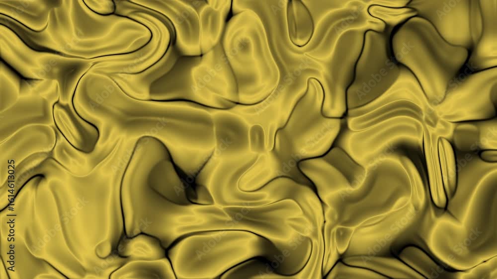 Aufkleber abstract animation of swirling, flowing gold and black patterns. liquid-like texture creates a dynam