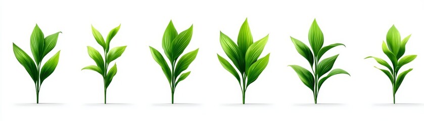 Obraz premium Vibrant green grass isolated on white, a realistic illustration for natural design