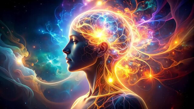 Creative mind in vibrant colors