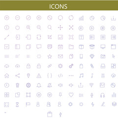 flat icons for web and mobile applications