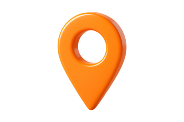 Navigation Location Symbol 3D Render Isolated on a Transparent Background