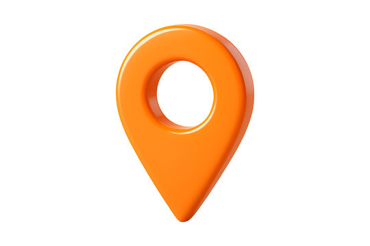 Navigation Location Symbol 3D Render Isolated on a Transparent Background