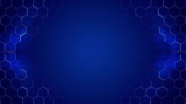 Abstract blue hexagonal background design