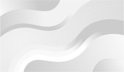 Abstract white background vector shape with wavy curves white gray gradient color.