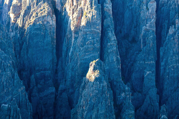 View of Gunnison canyon pinnacles from Warner point at Black canyon of Gunnison National park.