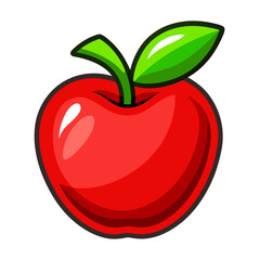 red apple vector illustration