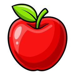 red apple vector illustration