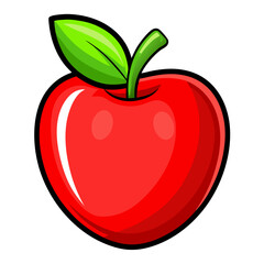 red apple vector illustration