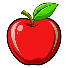 red apple vector illustration