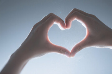 Obraz premium Heart Fingers Blur