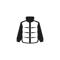 Flat black jacket silhouette vector
