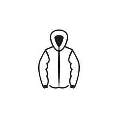Outerwear jacket vector art in silhouette