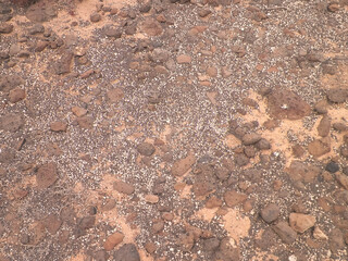 Rocks and sand - desert ground.