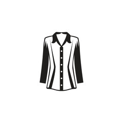 Vector art of black blouse silhouette