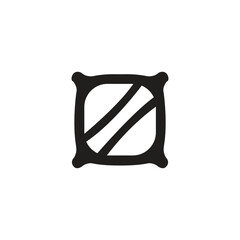 Vector illustration of a pillow silhouette