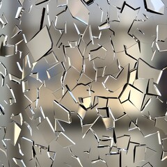 Reflections bouncing off metal and glass, fragmented.