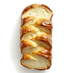 Freshly Baked Braided Bread with Golden Crust