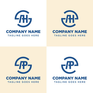 Letters SAH SAP ZAH ZAP Monogram Logo Set, suitable for any business