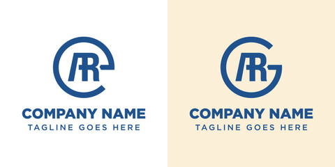 Letters EAR GAR Monogram Logo Set, for EAR ERA RAE REA AER ARE GAR GRA RAG RGA AGR ARG initials