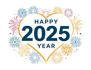Happy New Year 2025 graphic design
