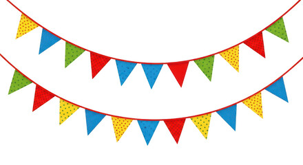 Fototapeta premium Colorful Bunting Flags Party Decoration
