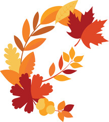autumn leaves vector illustration