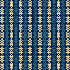 Earthy Tone Traditional Embroidery Art Abstract with Pixel Art Designs for Textile Print