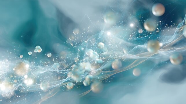 Ethereal Spheres Floating in a Dreamlike State, Featuring Luminous Orbs and Delicate Filaments, Evoking a Sense of Wonder and Tranquility