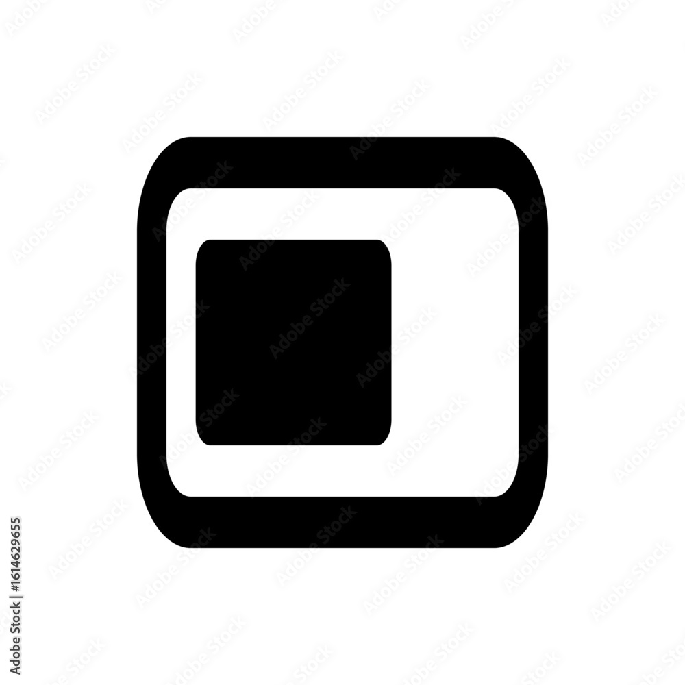 Poster a black and white illustration of a battery icon showing a low charge level with a rectangular shape