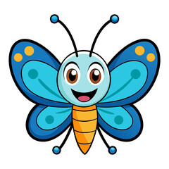Fototapeta premium butterfly cartoon character