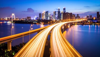 Fototapeta premium City highway at twilight