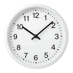 Modern White Wall Clock Time Management Tool Home Office Decor Punctuality Reminder Timepiece Concept