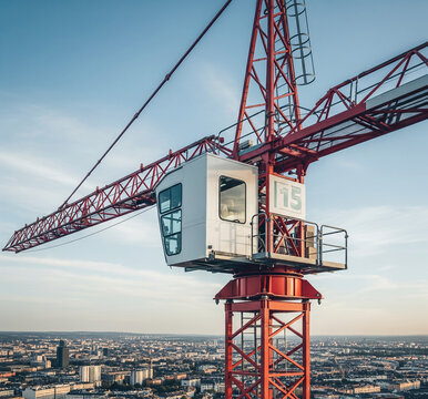 heavy equipment tower cranes working on construction projects