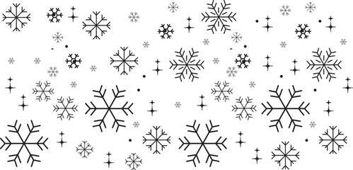 Christmas card with snowflake border vector illustration