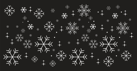 Christmas card with snowflake border vector illustration