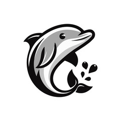 Obraz premium Happy dolphin jumping out of the water