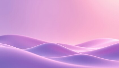 Obraz premium a soft color gradient background a lavender to rose pink gradient with soft light glow, with soft abstract wave transitions, used in meditation and wellness designs.