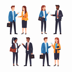 Diverse Business Professionals Exchanging Business Cards: Networking and Collaboration