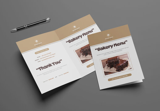 Bakery Menu Template Layout