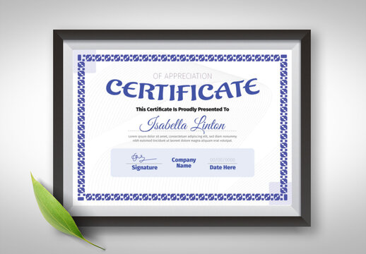 Certificate Of Achievement Template Design
