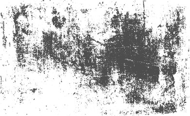 Subtle sprayed ink grain texture overlay. Grunge  black and white. Abstract illustration texture Texture of old surface on white scratches  transparent background.
