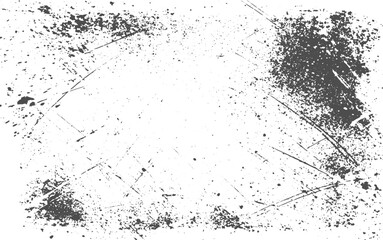Grunge texture overlay, vector illustration of black and white. illustration texture of cracks, chips, dot isolated on transparent background